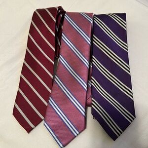 Set of three Jos A Banks ties